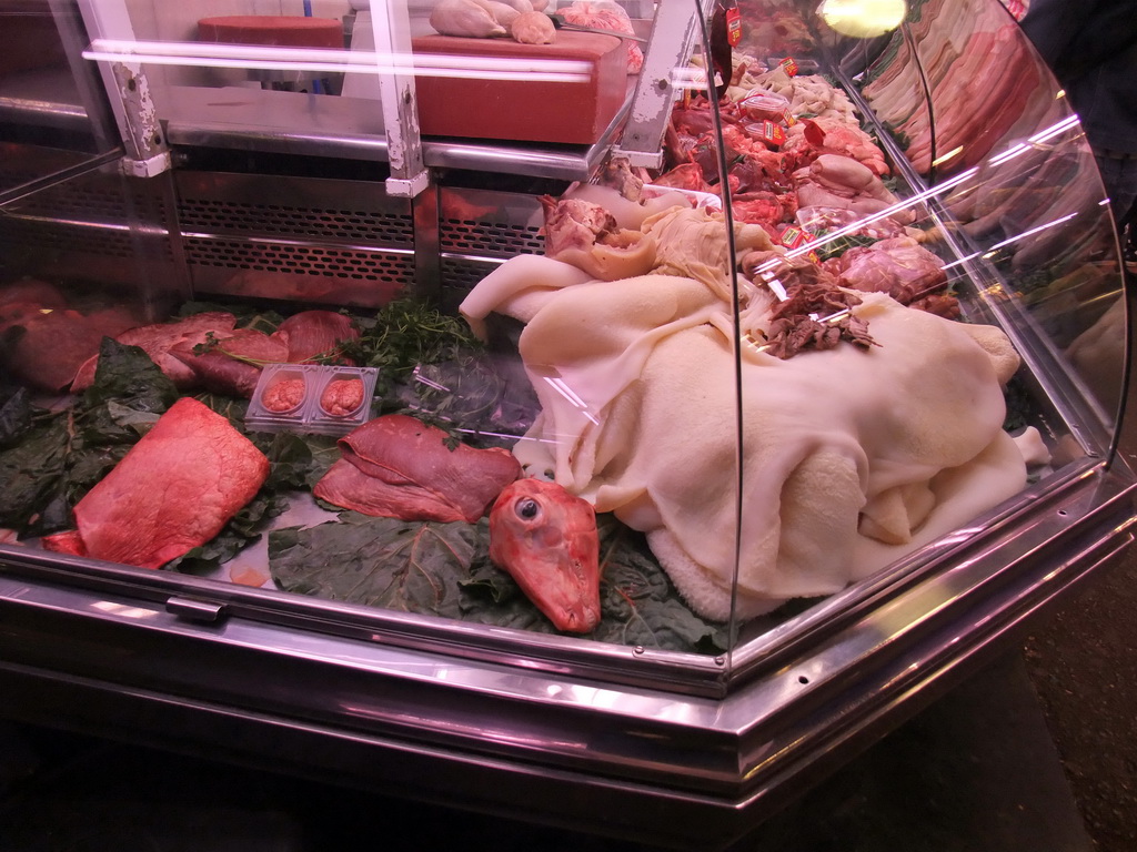 Meat in the Mercat de Sant Josep de la Boqueria market