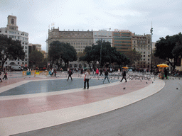 The Plaça de Catalunya square