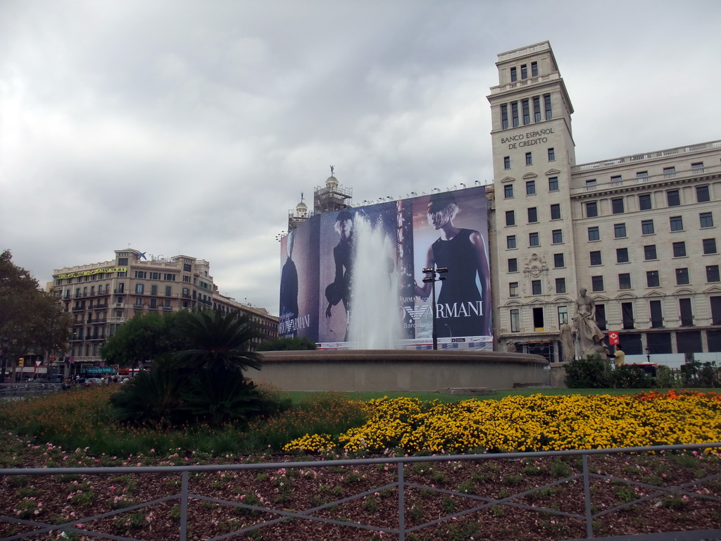 Fountain at the Plaça de Catalunya square