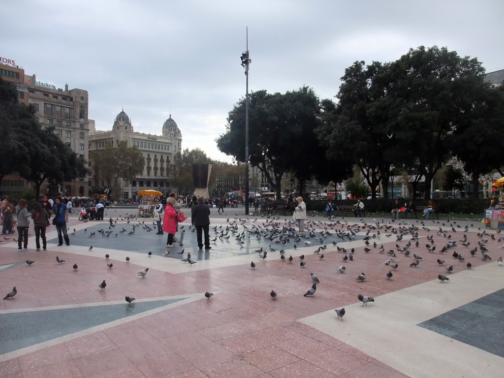 The Plaça de Catalunya square