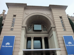 Entrance to the Fira de Barcelona building at the Avinguda de la Reina Maria Cristina avenue