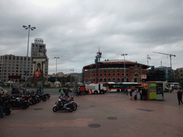 The Plaça d`Espanya square with the fountain by Josep Maria Jujol and the Las Arenas shopping mall