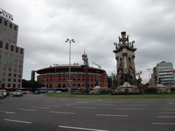 The Plaça d`Espanya square with the fountain by Josep Maria Jujol and the Las Arenas shopping mall