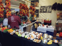 Fruits and peppers at the `Mercat de Mercats` market at the Plaça Nova square