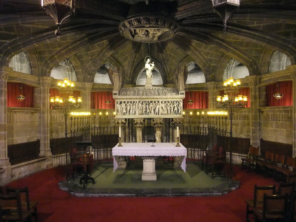 Crypt with the tomb of Santa Eulalia, in the Cathedral of Santa Eulalia