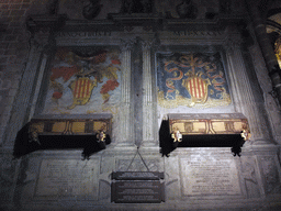 Sepulchres of the Counts of Barcelona at the southwest side of the Cathedral of Santa Eulalia