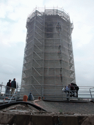 The roof and one of the towers of the Cathedral of Santa Eulalia