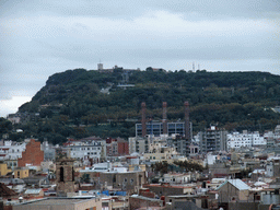 The Montjüic hill, viewed from the roof of the Cathedral of Santa Eulalia