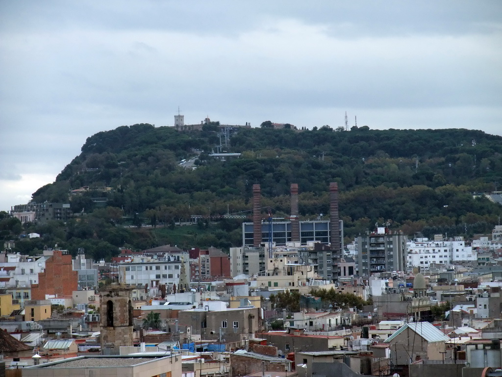 The Montjüic hill, viewed from the roof of the Cathedral of Santa Eulalia