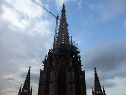 Three towers of the Cathedral of Santa Eulalia, viewed from the roof