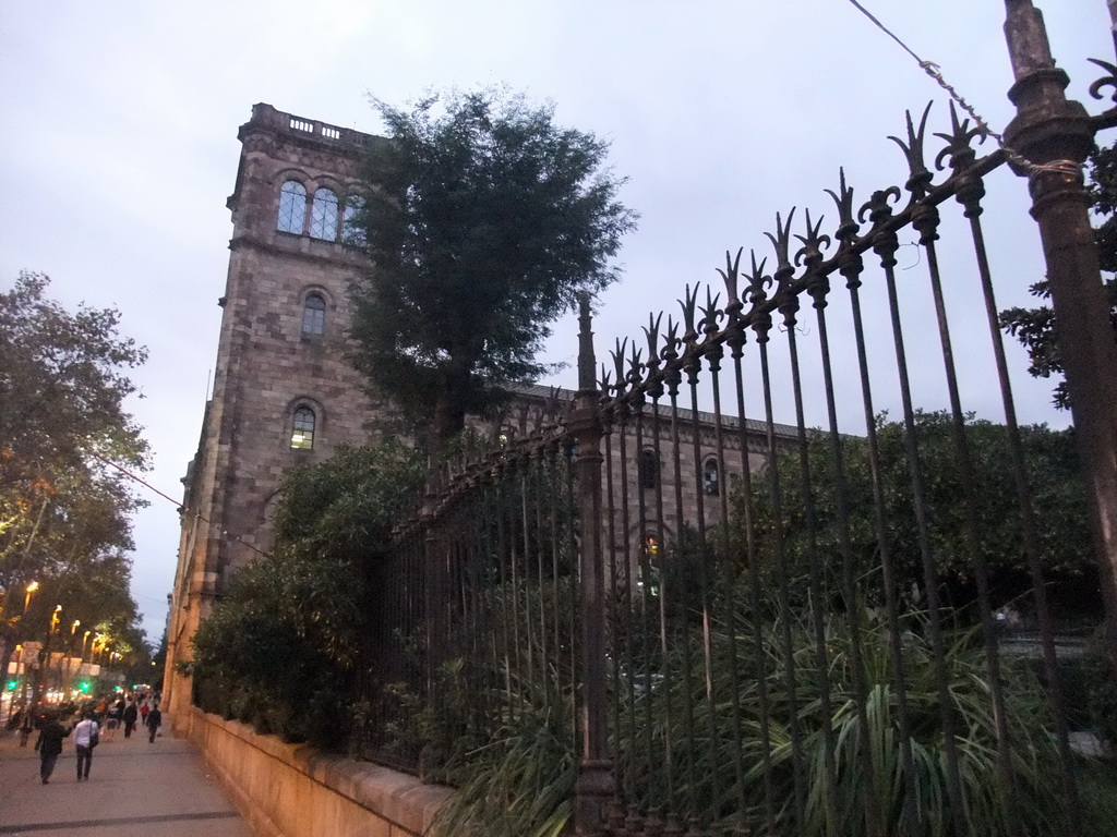 The historic building of the University of Barcelona at the Gran Via de les Corts Catalanes street