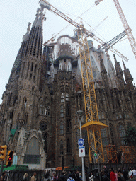 Back left side of the Sagrada Família church