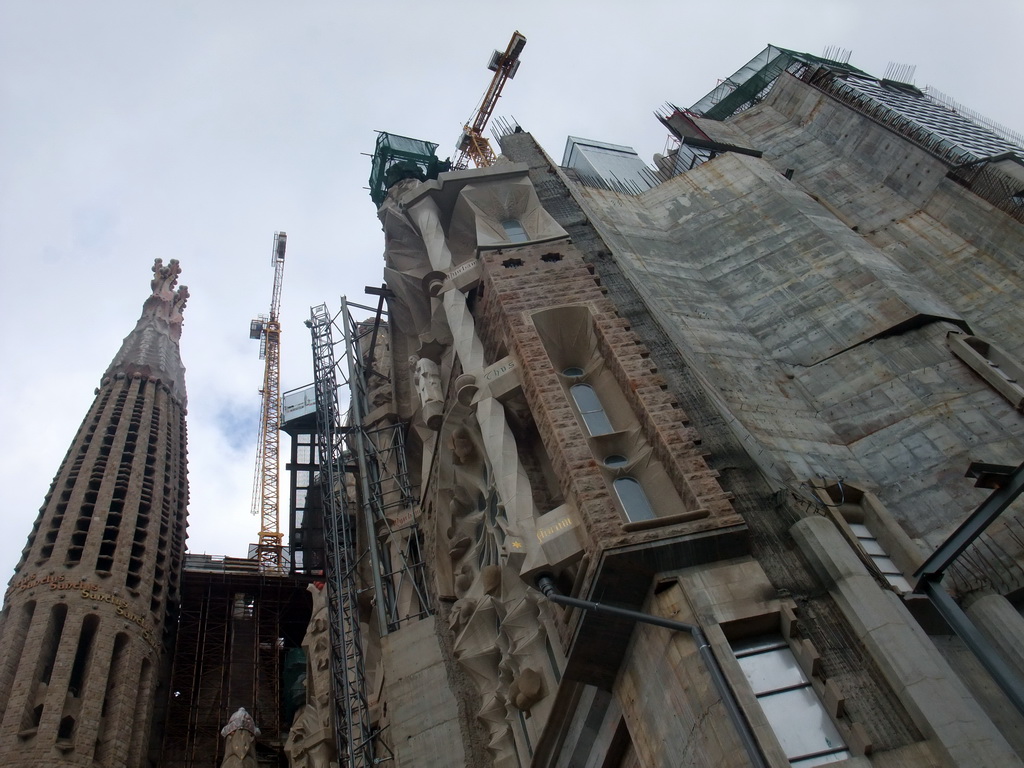 Right side of the Sagrada Família church