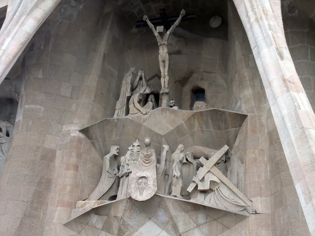 The Passion Facade at the front of the Sagrada Família church