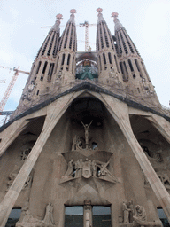 barcelona_2_167 - 261 kb - 768x1024 - Front of the Sagrada Família church, with the Passion Facade Front of the Sagrada Família church, with the Passion Facade