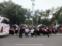 Fanfare orchestra at the Plaça de la Sagrada Família square