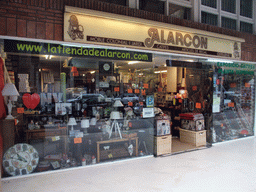 Front of the `La Tienda de Alarcon` shop in the Carrer de Provença street