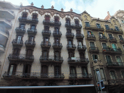 Facades of buildings in the Carrer de Balmes street