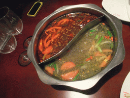 Fondue at the `L`Olla de Sichuan` restaurant at the Carrer d`Aragó street
