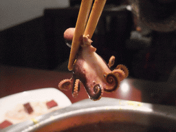 Octopus at the `L`Olla de Sichuan` restaurant at the Carrer d`Aragó street