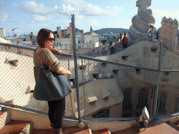 Miaomiao at the roof of the La Pedrera building