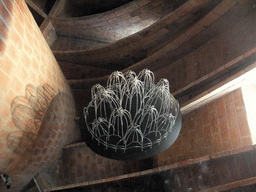 Scale model of the framework of the Church of Colònia Güell (mirrored), at the top floor of the La Pedrera building