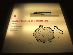 Explanation on the Crypt of the Church of Colònia Güell, at the top floor of the La Pedrera building