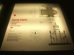 Explanation on the Sagrada Família church, at the top floor of the La Pedrera building
