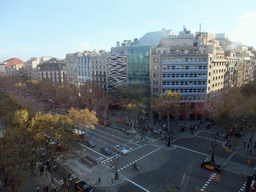 View from the apartment floor of the La Pedrera building on the Passeig de Gràcia street