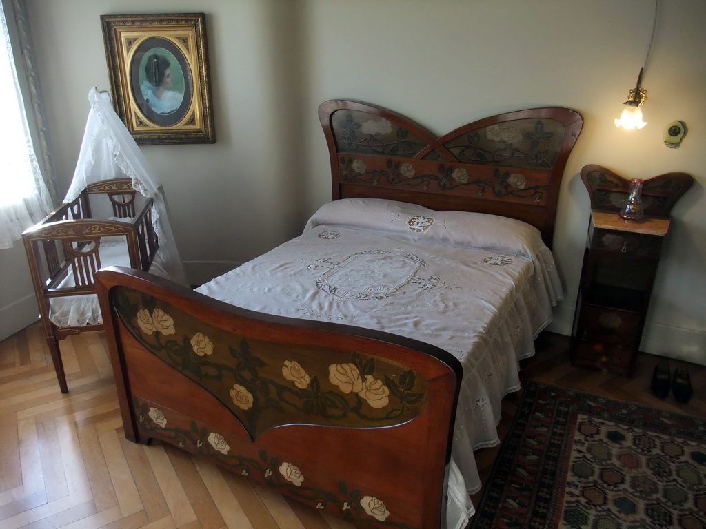 Master bedroom at the apartment floor of the La Pedrera building