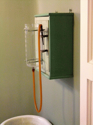 Instrument in the bathroom at the apartment floor of the La Pedrera building