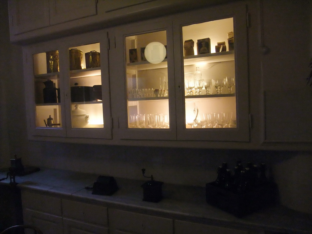 Closet in the kitchen at the apartment floor of the La Pedrera building