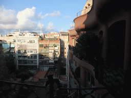 View from the apartment floor of the La Pedrera building on the region to the north