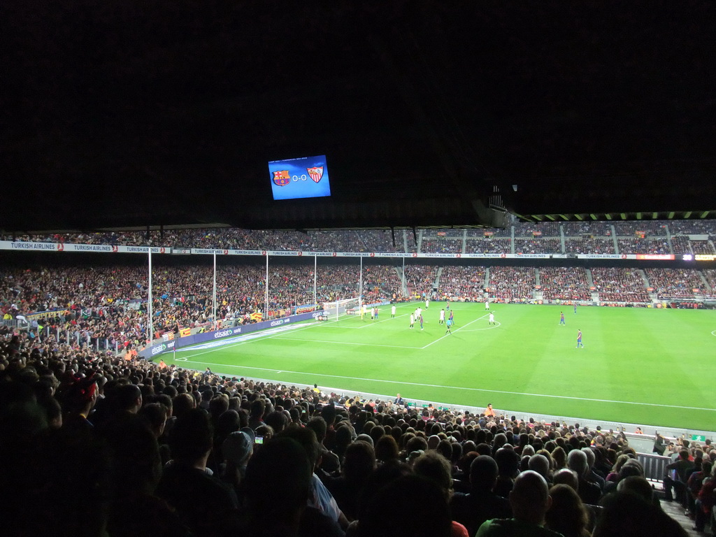 FC Barcelona in the attack during the football match FC Barcelona - Sevilla FC in the Camp Nou stadium