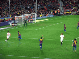 Emiliano Armenteros in the attack during the football match FC Barcelona - Sevilla FC in the Camp Nou stadium