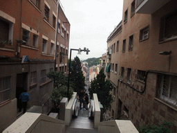 View from the escalators at the Baixada de la Glòria street on the region to the west