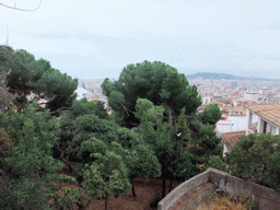 View from Park Güell on the city center