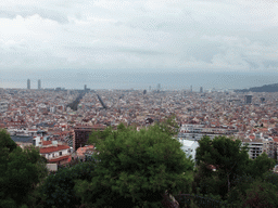 View from Park Güell on the city center