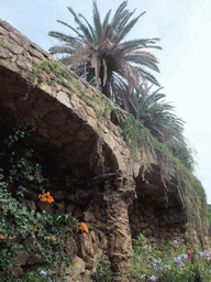 Gallery with trees at the east part of Park Güell