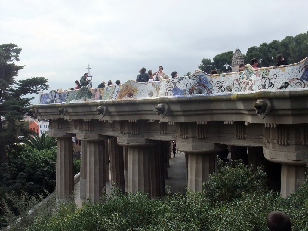 The Hipostila room under the Square of Nature at Park Güell