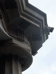 Roof with gargoyle at the Hipostila room at Park Güell