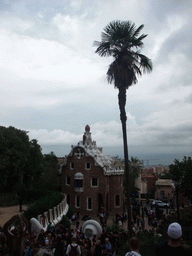 Entrance staircase and the east entrance building of Park Güell