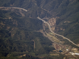 The Eix Transversal Road and the Riera de Santa Coloma river, viewed from the airplane from Amsterdam