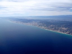 The town of Can Sanç and the city of Mataró, viewed from the airplane from Amsterdam