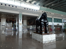 Horse statue at the Arrivals Hall of Barcelona-El Prat Airport