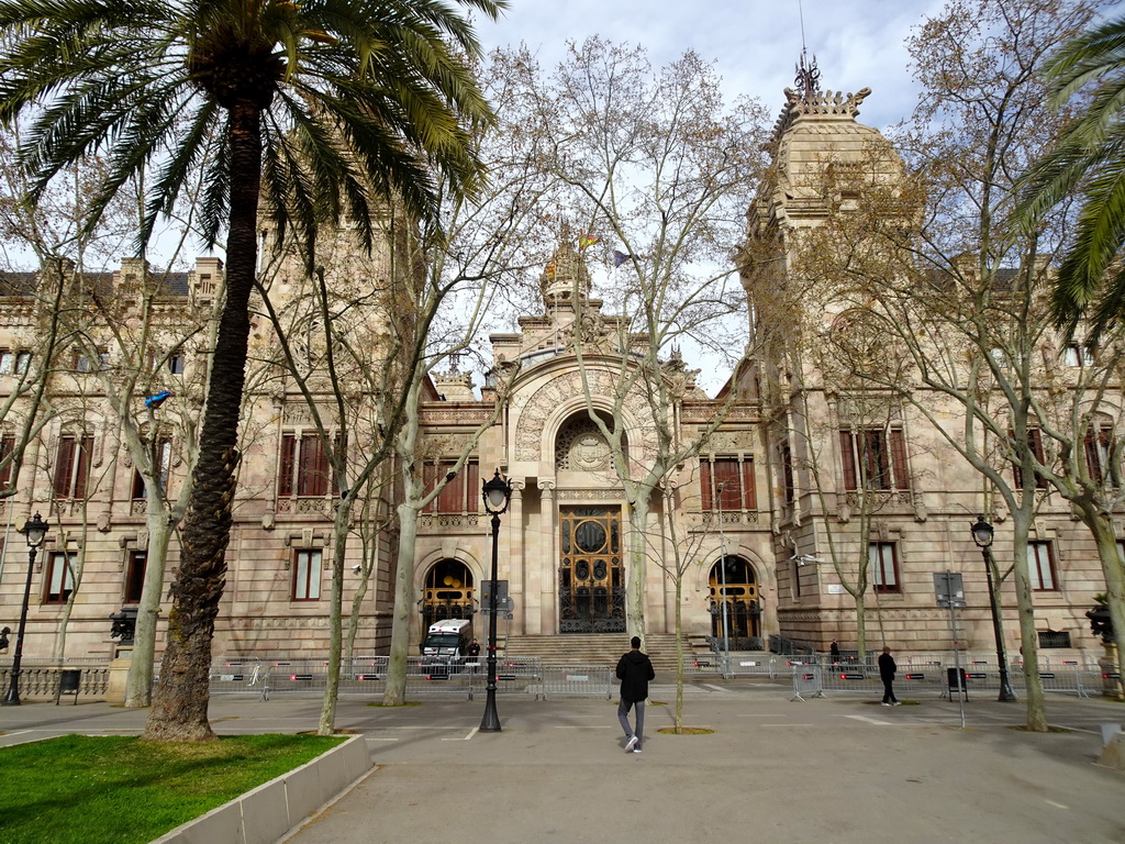Front of the High Court of Justice of Catalonia at the Passeig de Lluís Companys promenade