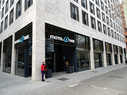 Front of the Motel One Barcelona-Ciutadella at the Passeig de Pujades street
