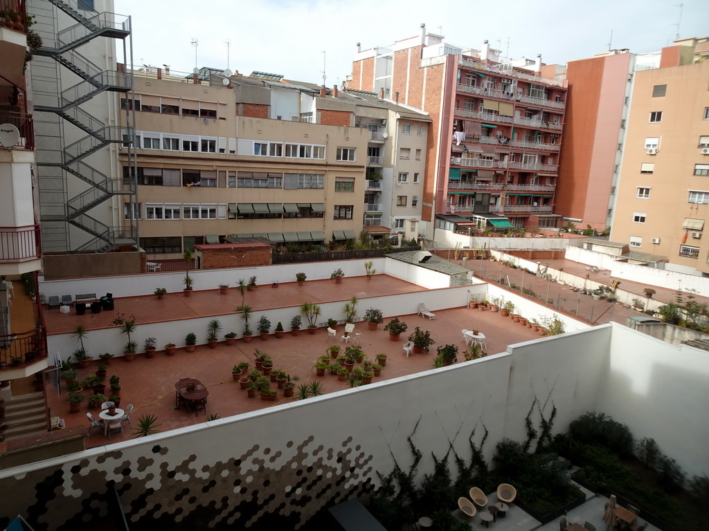 View from Tim`s room at the Motel One Barcelona-Ciutadella