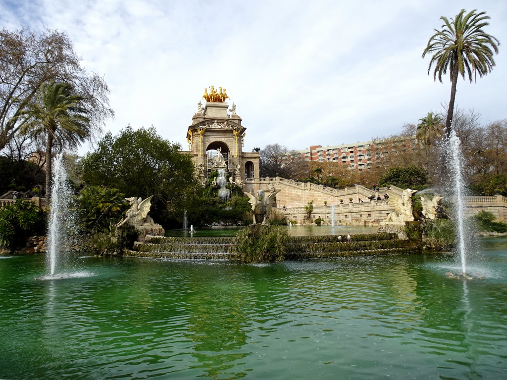 The Cascada Monumental fountain at the northwest side of the Parc de la Ciutadella park