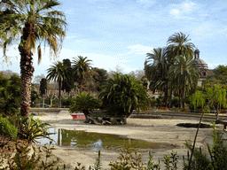 Pond at the center of the Parc de la Ciutadella park